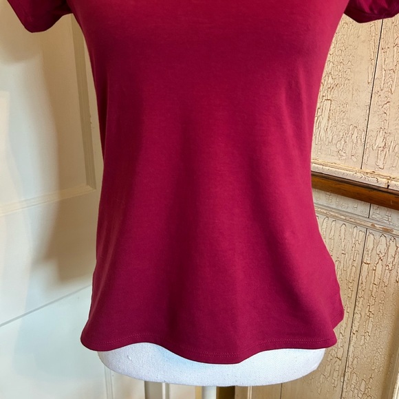 Limited Express Red Short Sleeve Cut Out Blouse - Picture 4 of 12